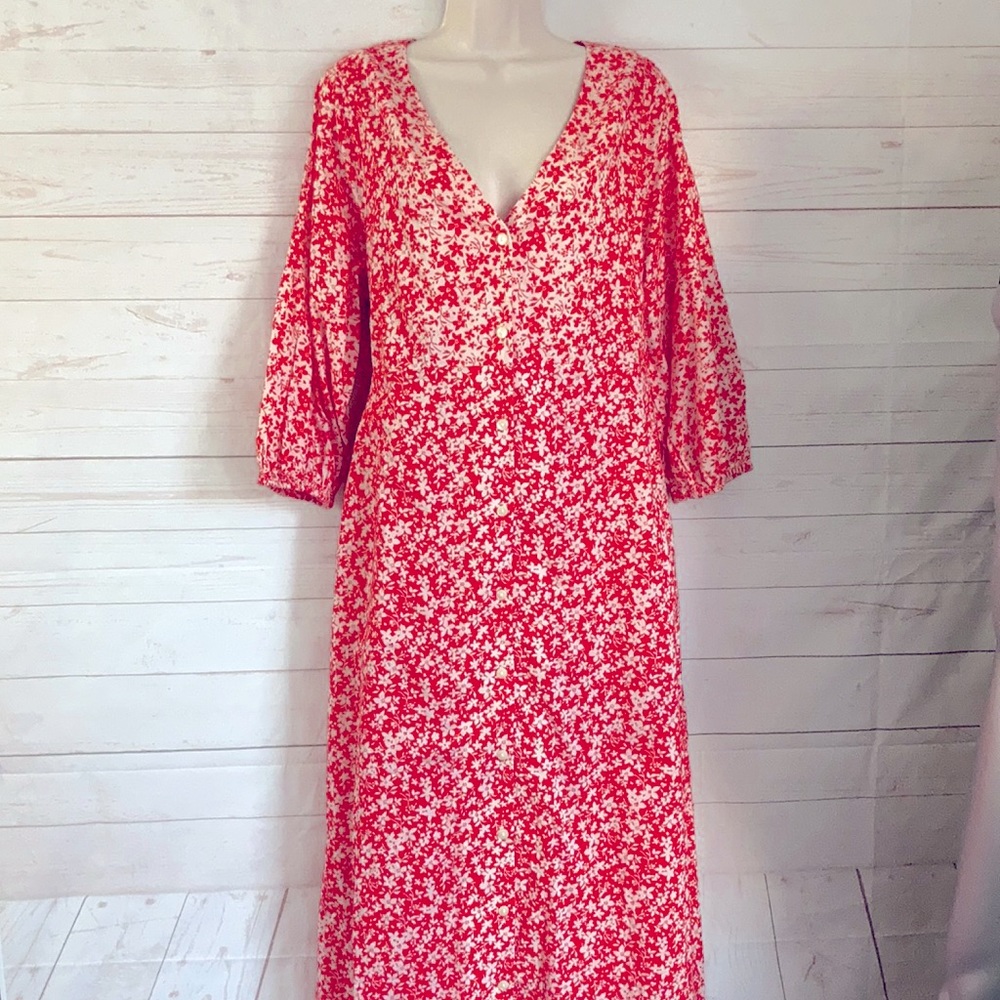 The Nines by Hatch Sz L Floral Prairie Dress